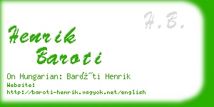 henrik baroti business card